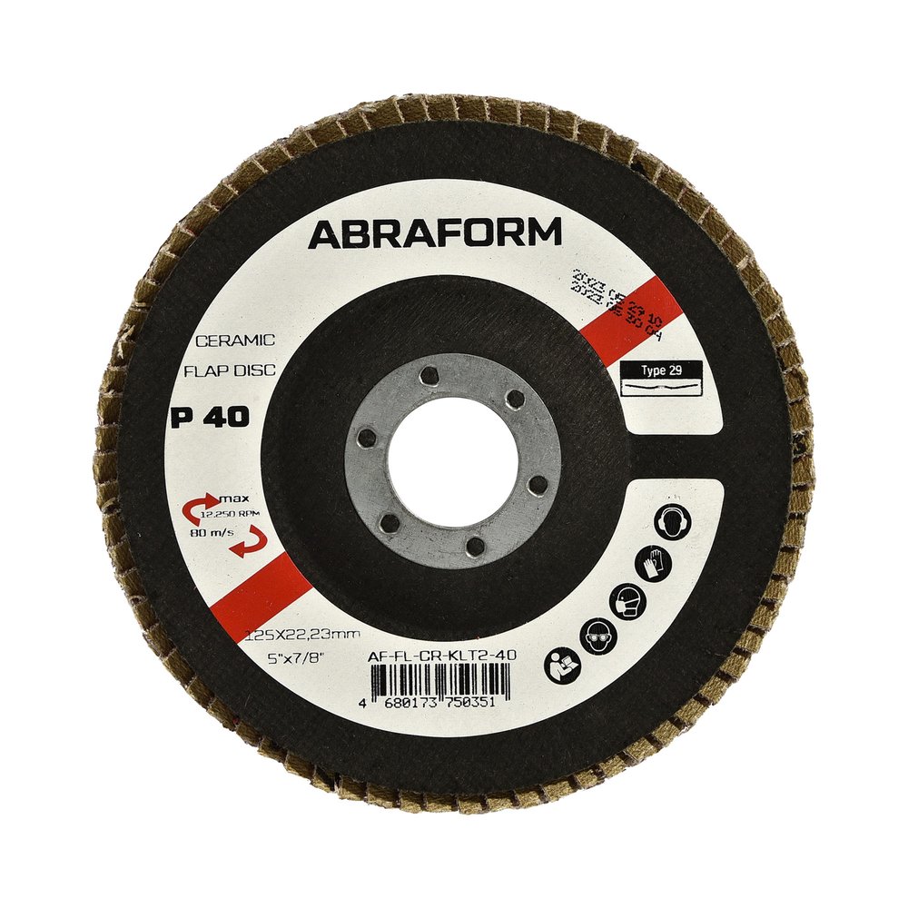 Круг лепестковый FlapLine CR, 125 мм, P40, угловой ABRAFORM AF-FL-CR-KLT2-40