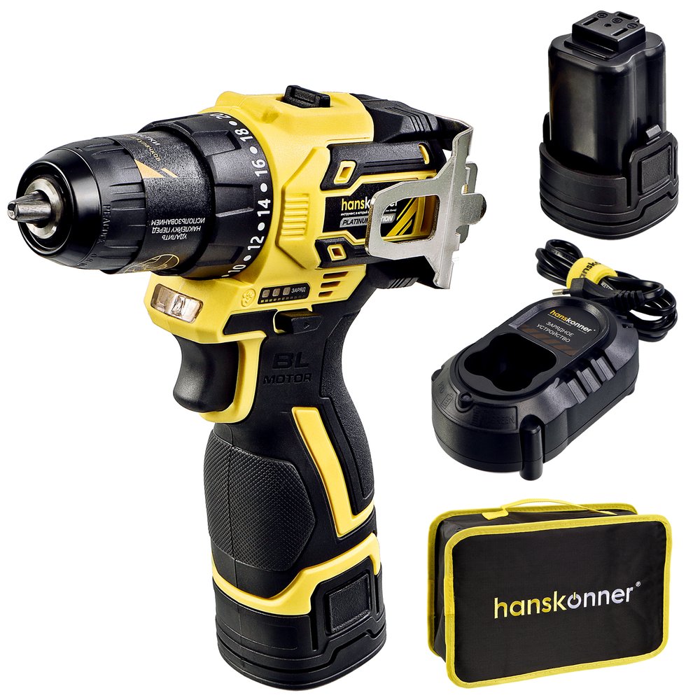 Аккумуляторный шуруповерт Hanskonner HCD1645BLC
