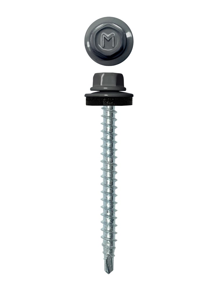 Кровельный саморез Daxmer 4,8х50 RAL 7024, сверло №1, 150 шт. 00000306238