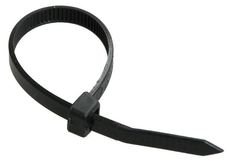 Хомут IEK 7.6x350, черный, нейлон, упаковка 100шт, ИЭК UHH32-D076-350-100