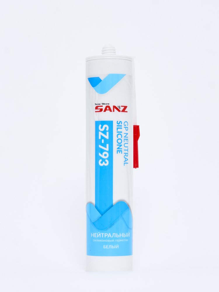 Нейтральный силиконовый герметик SANZ SZ-793 белый, 280 мл. 793-7349-W
