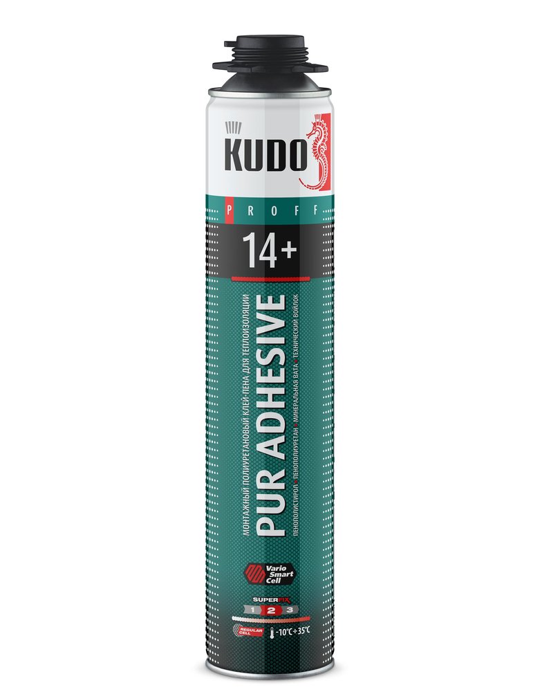 Полиуретановый монтажный профессиональный всесезонный клей-пена KUDO PROFF 14+ APS 1000 мл KUPP10UAPS