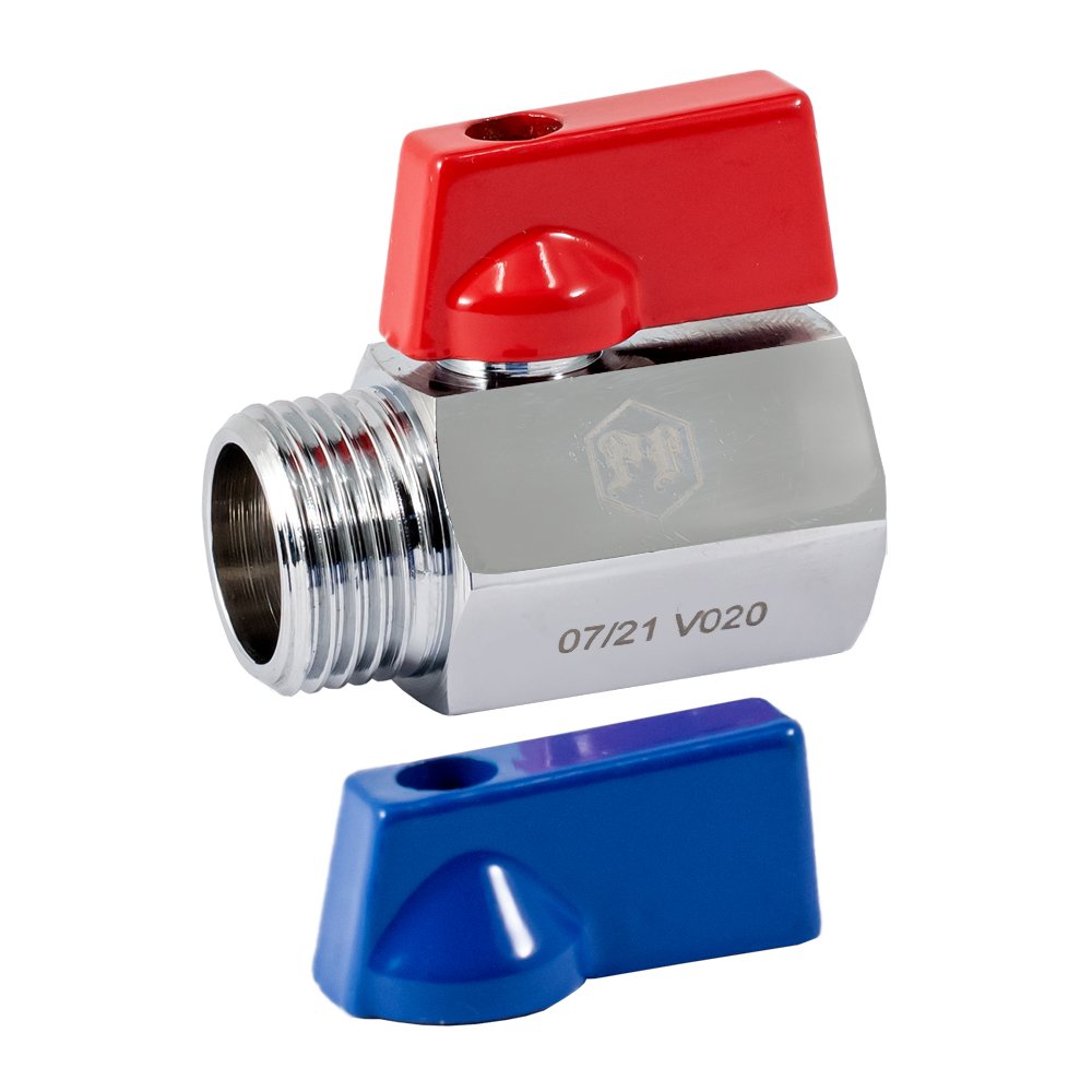 Шаровой кран PROFACTOR PF CHROME MINI для бытовой техники в/н 1/2 PF BMV 352