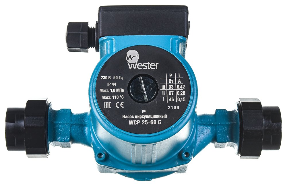 Циркуляционный насос Wester WCP 25-60G с гайками 0-18-0030