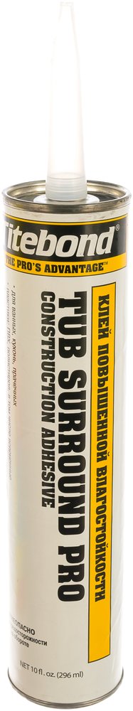 Монтажный клей для ванных и пластика Titebond Tub Kit Surround Pro белый картридж 5221