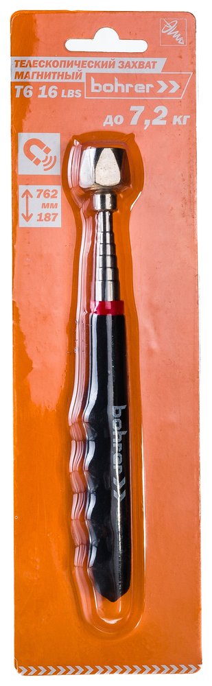 Телескопический магнитный захват BOHRER Т6 187-762 мм 16LBS до 7,2 кг 72551876