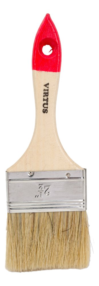 Малярная плоская кисть VIRTUS Standard натуральная щетина, 63 мм 001002063