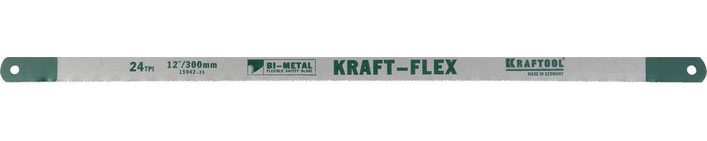 Полотно по металлу KRAFTOOL Alligator-24 24 TPI, Bi-Metal, быстрый рез, 300 мм, 10 шт 15942-24-S10