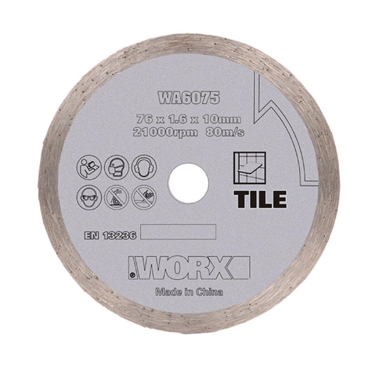 Алмазный пильный диск 76х1.6х10 мм WORX WA6075