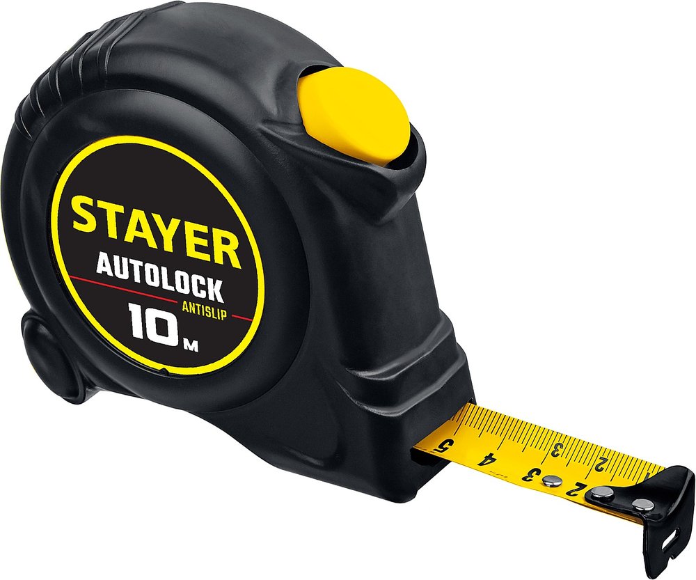Рулетка с автостопом Stayer AutoLock 10м / 25мм 2-34126-10-25