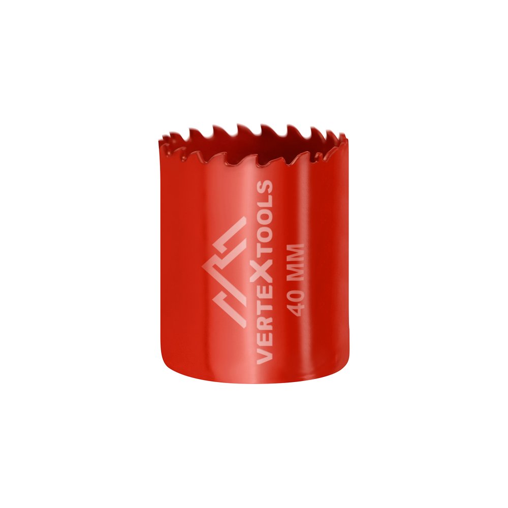 Коронка биметаллическая по металлу 40 мм vertextools 2525-40