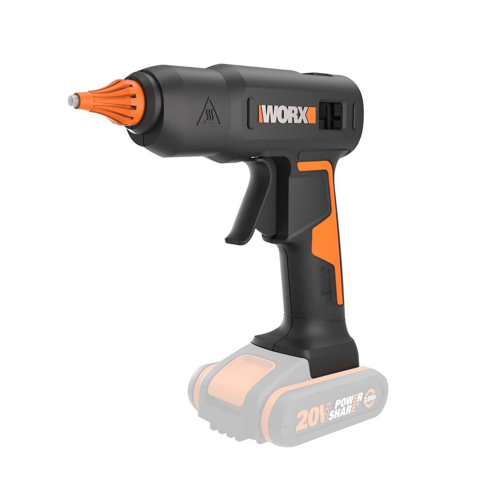 Аккумуляторный клеевой пистолет WORX 20 В, без акб и зу WX045.9