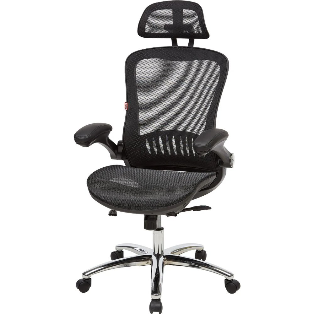 Кресло BN_Hg_EChair-552 TTW Net сетка черная, хром