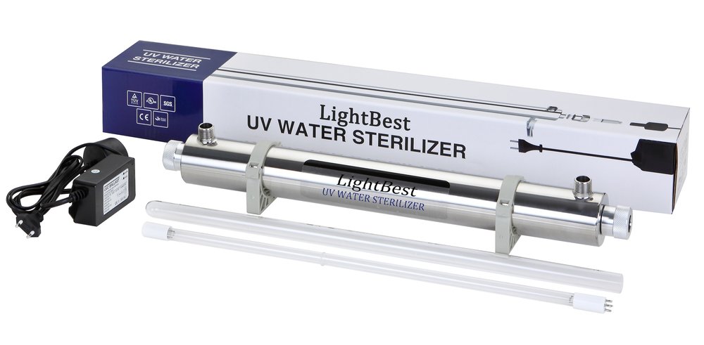 Уф стерилизатор для обеззараживания воды LightBest sde-021, uv-6gpm, 1x21w 700409002