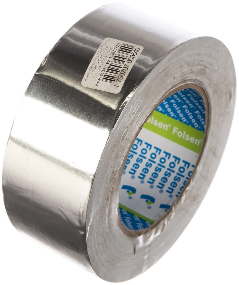 Алюминиевая лента FOLSEN 50мм x 50м до 150oC, 70мкм 074504