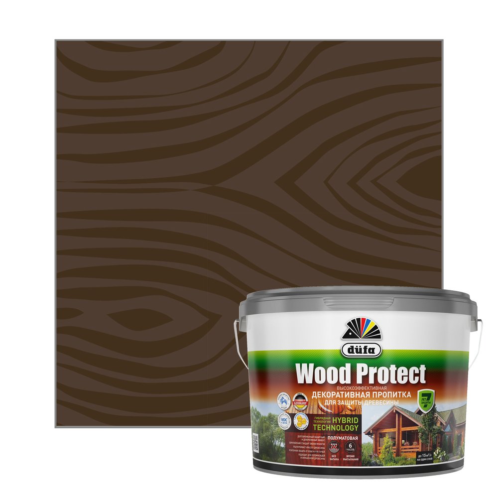 Пропитка для защиты древесины Dufa Wood Protect орех 2,5 л Н0000006375