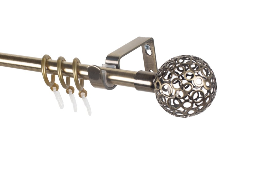 Металлический карниз LM DECOR лайт ажур диаметр 16 мм, 2.4 м, антик SC09511131240AB