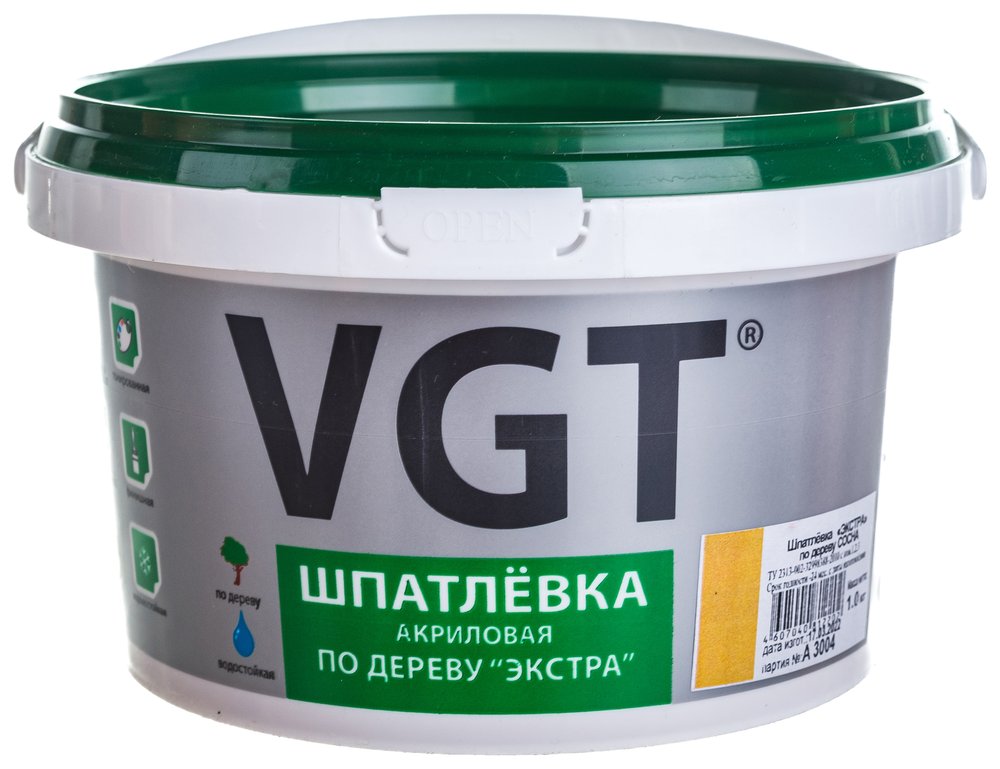 Шпаклевка по дереву Экстра Сосна 1 кг VGT 3195