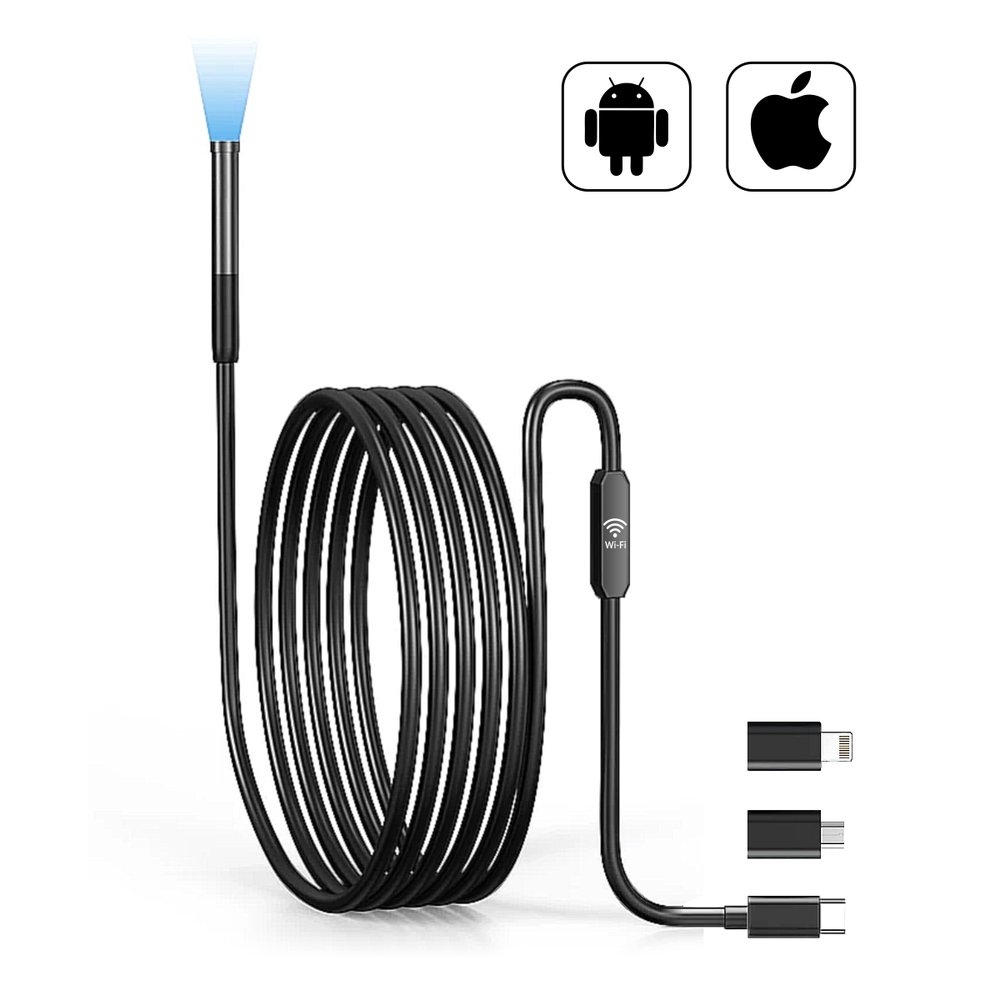Видеоэндоскоп iCarTool USB, для смартфона/планшета 2Мп (1920x1080), зонд 7.9мм, длина 1м IC-V801