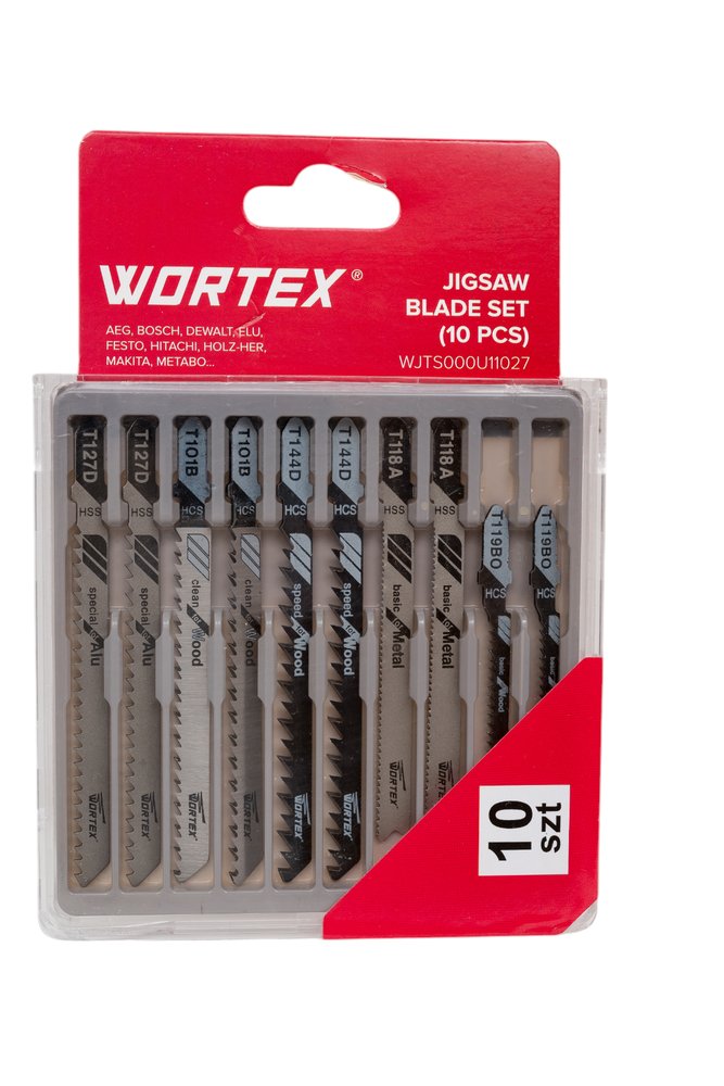 Набор пилок для лобзика универсальный 10 шт WORTEX WJTS000U11027