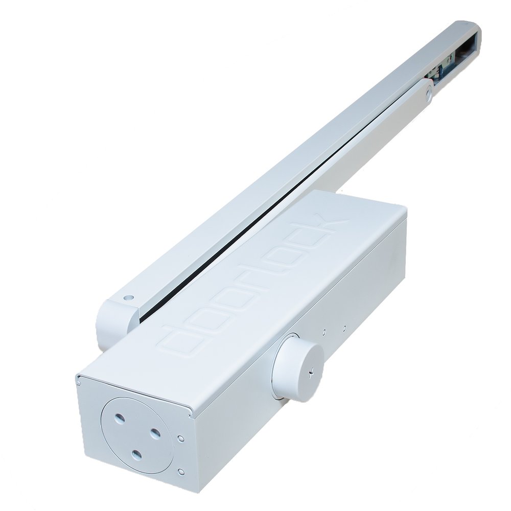 Доводчик со скользящей тягой Doorlock dl345s bc da en1-4, белый 75571