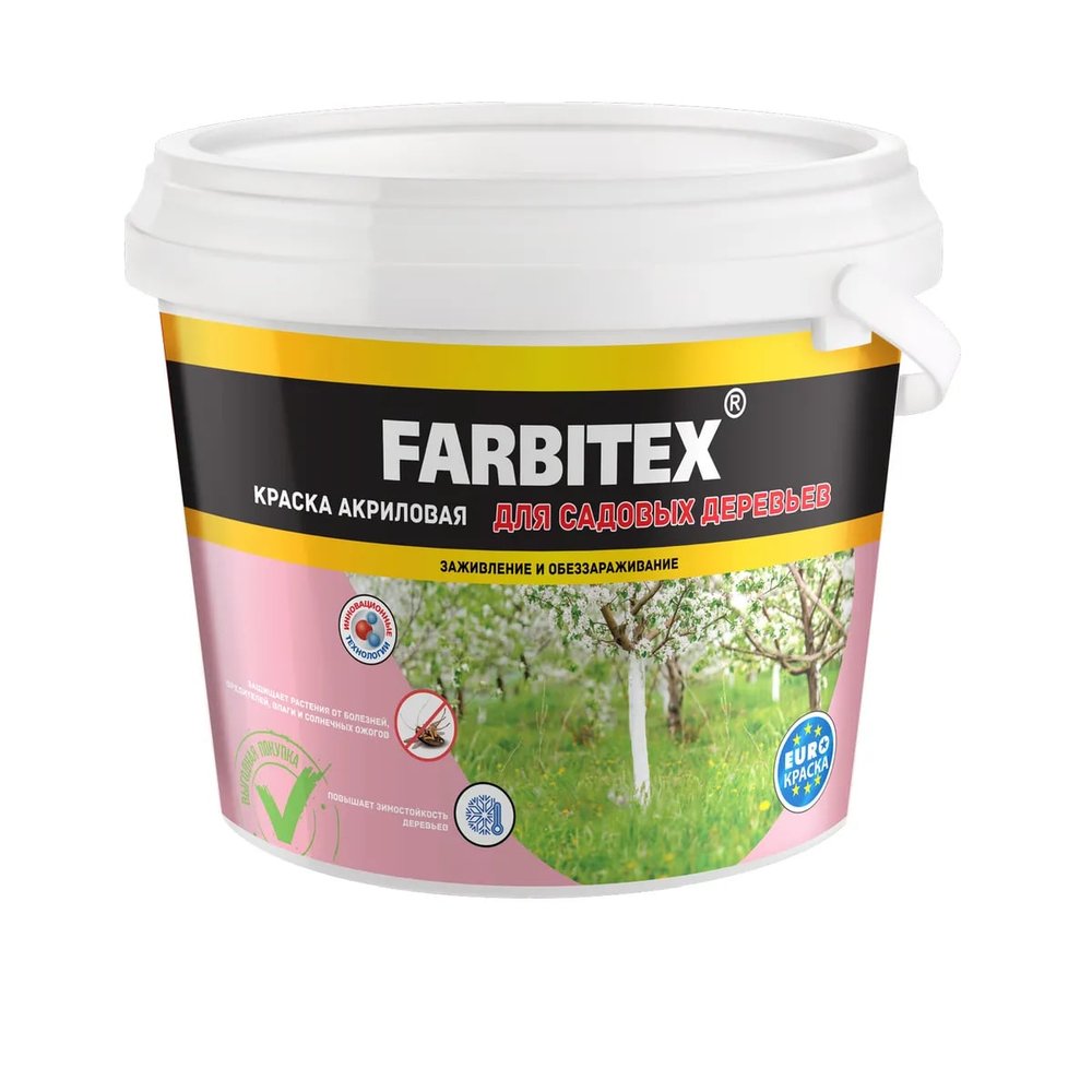 Краска для садовых деревьев Farbitex 1.2 кг 4300007082