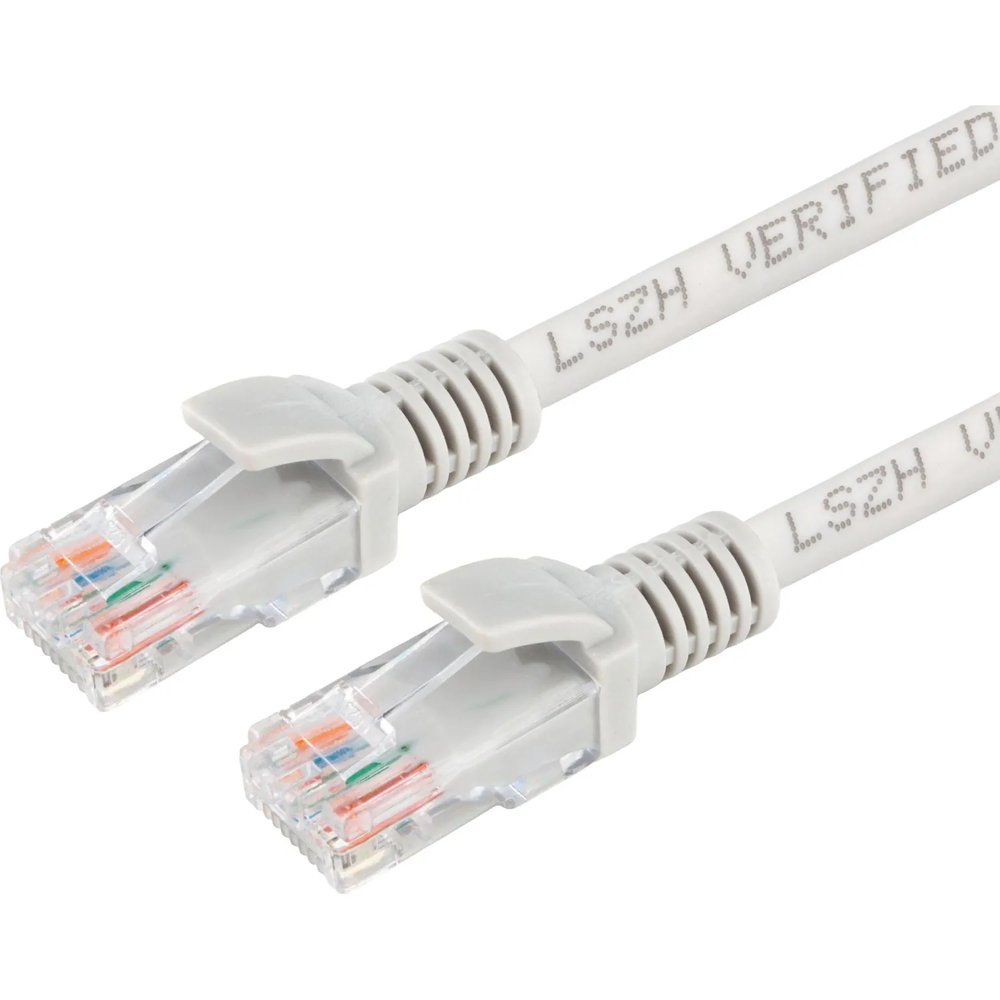 Патч-корд LSZH UTP Cablexpert кат.5e, 2м, литой, многожильный (серый)