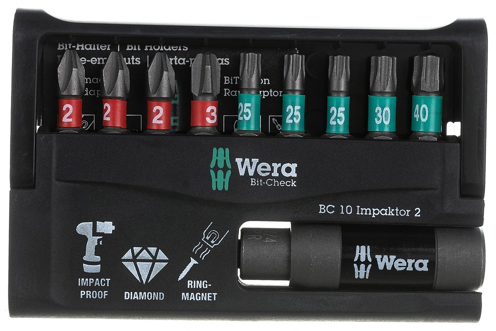 Набор насадок и держателей Wera Импактор 8751/67 -9/IMP DC 25 мм BITS WE-057682
