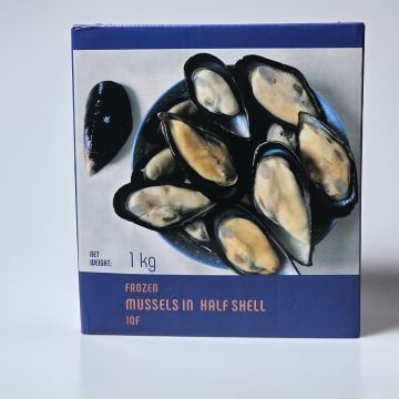 Мидии на створке раковины 30/40 (1 кг) Китай
