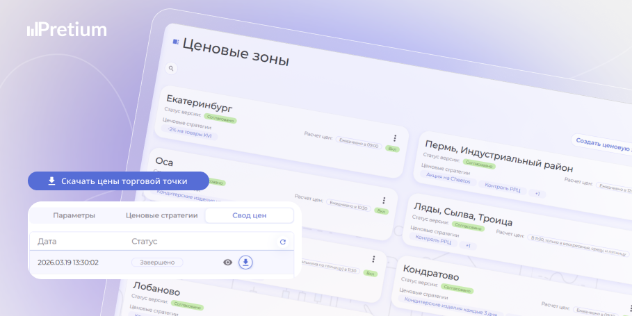 Ценовые зоны в Pretium для максимальной гибкости