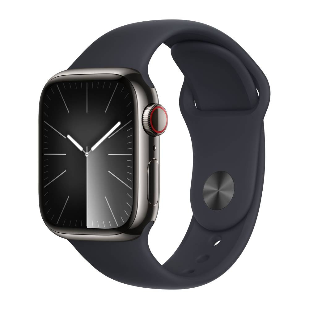 Умные часы Apple Watch Series 9 41 мм Steel Case GPS, Graphite/Midnight M/L - изображение 1