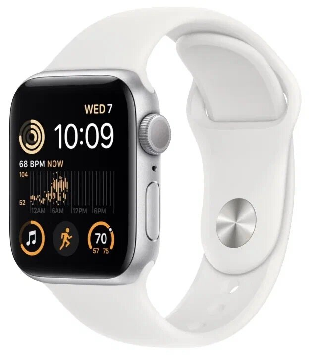 Умные часы Apple Watch Series SE Gen 2 40 мм Aluminium Case GPS, silver/white Sport Band M/L - изображение 1