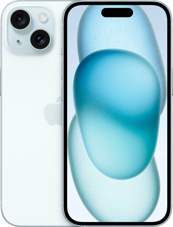 Смартфон Apple iPhone 15 512 ГБ Dual: nano SIM + eSIM Blue голубой - изображение 1