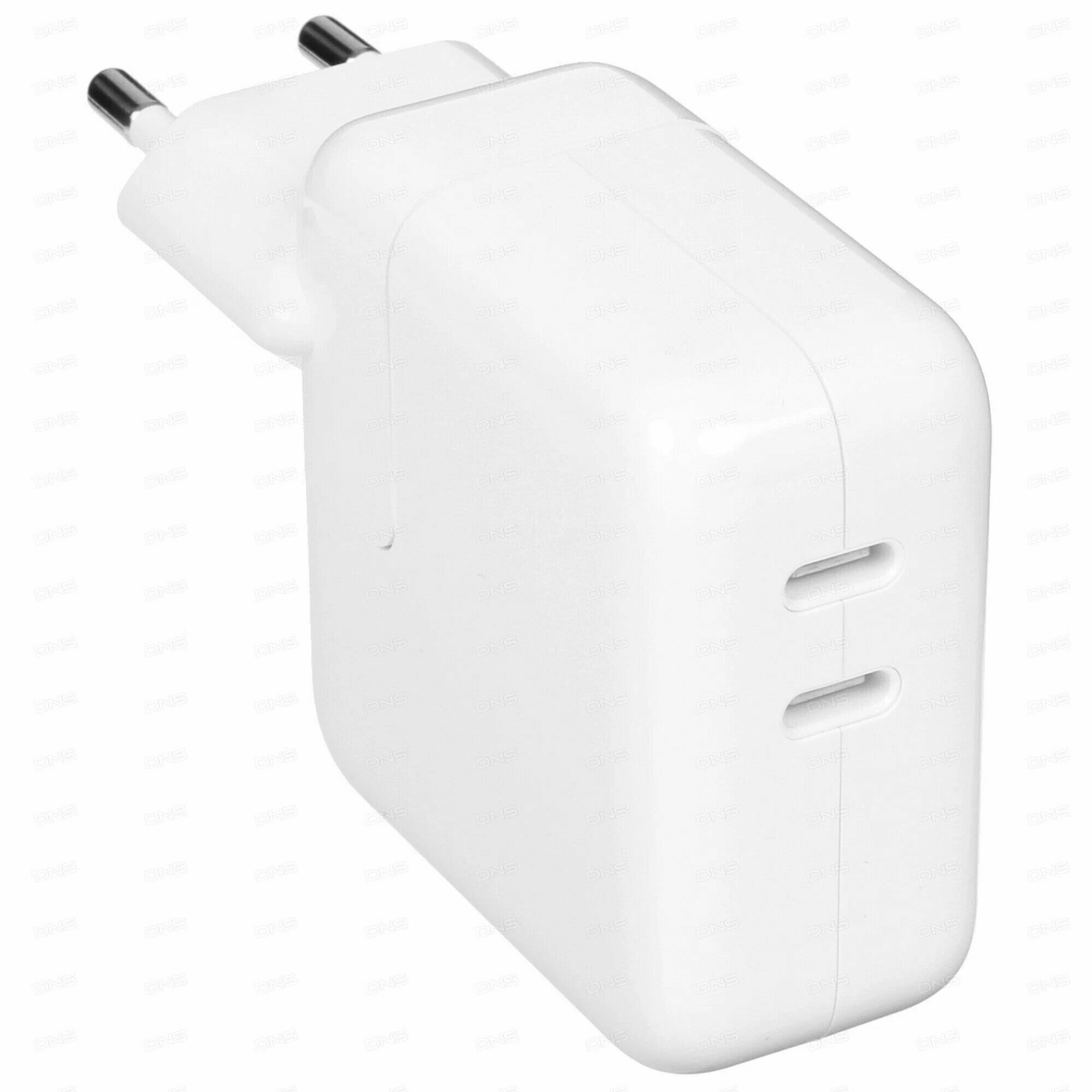 Сетевое зарядное устройство Apple MNWP3ZM/A 35W Dual USB Type-C Port Power Adapter, белый - изображение 1