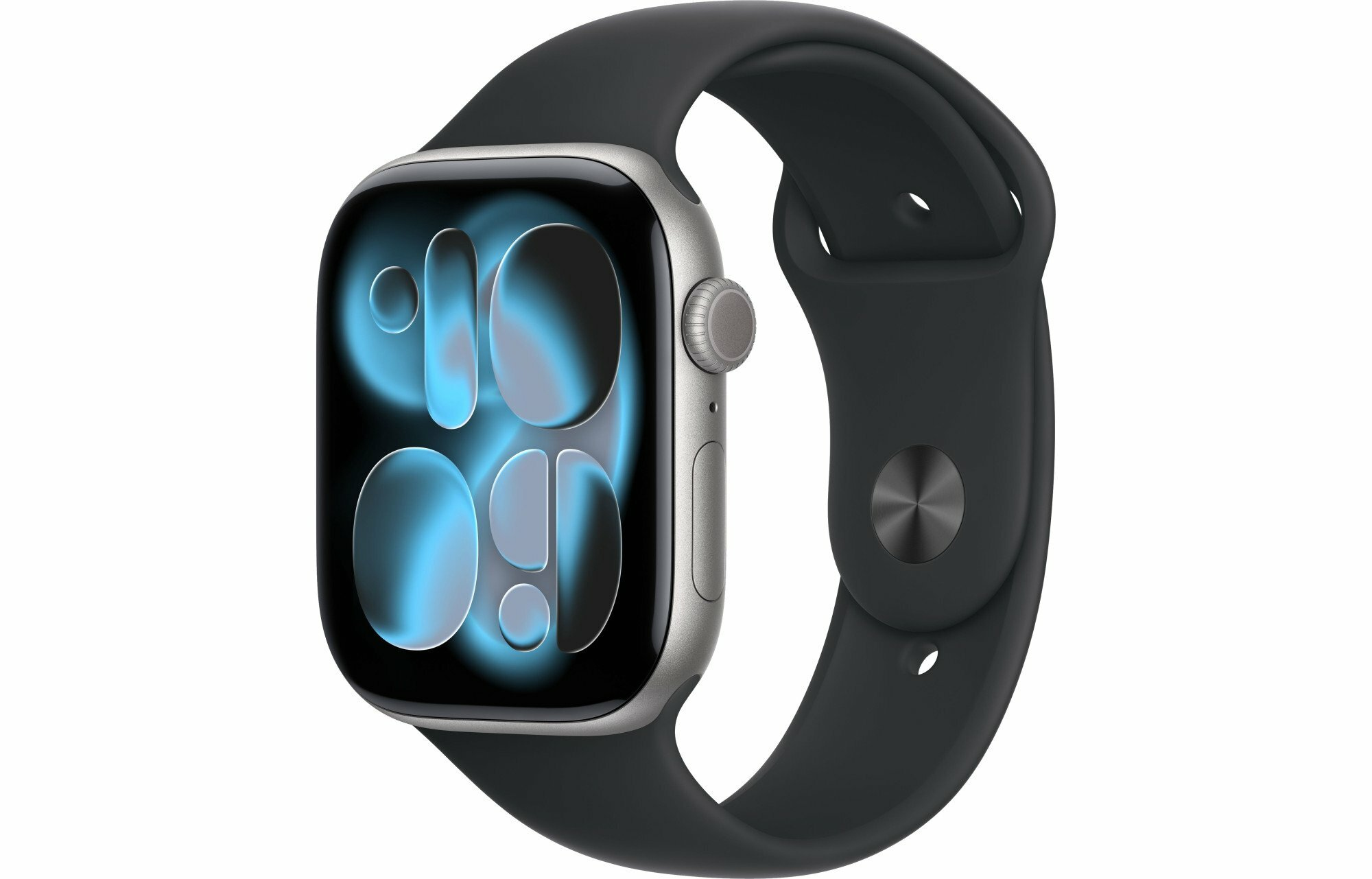Apple Watch S11 46mm Space Gray Aluminum Case with Black Sport Band M/L - изображение 1