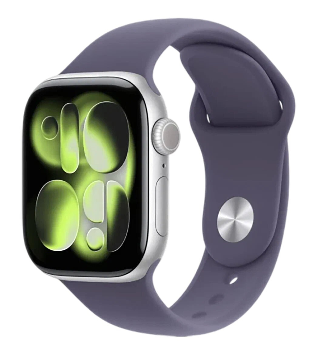 Умные часы Apple Watch S11 46mm GPS Silver Aluminium Case with Purple Fog Sport Band M/L MEVA4 - изображение 1