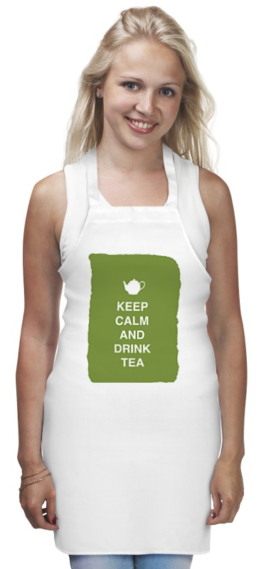 фартук keep palms бежевый Printio Фартук Keep calm and drink tea