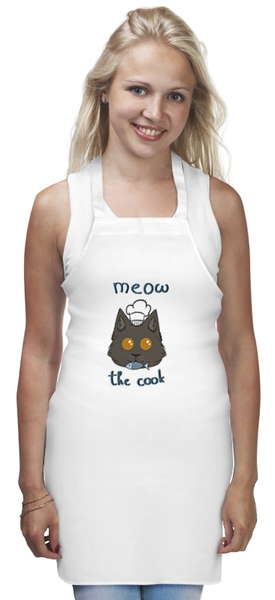 Заказать фартук в Москве. Фартук Meow The Cook! от rosenhip - готовые дизайны и нанесение принтов.