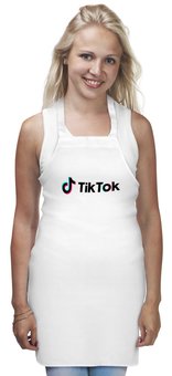 Заказать фартук в Москве. Фартук TikTok  от DESIGNER   - готовые дизайны и нанесение принтов.
