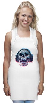 Заказать фартук в Москве. Фартук Skull loves music от Дана Столыпина - готовые дизайны и нанесение принтов.
