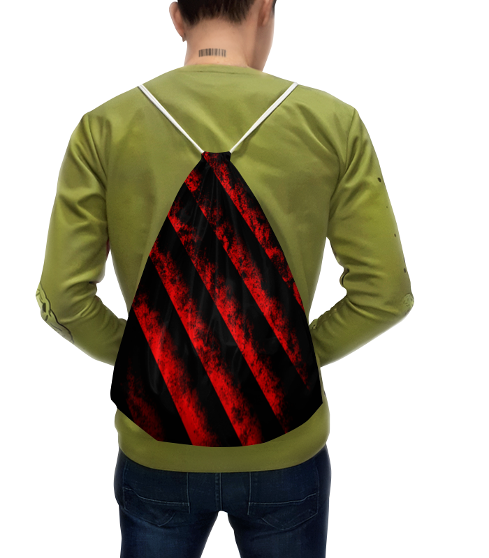 Printio Рюкзак-мешок с полной запечаткой Черно-красные полосы printio футболка с полной запечаткой женская черно красные полосы