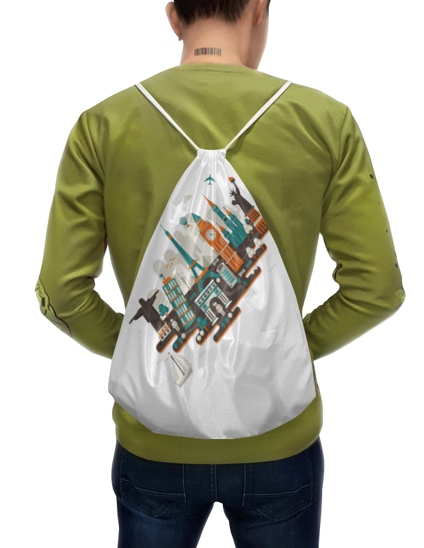 printio футболка с полной запечаткой для мальчиков эйфелева башня Printio Рюкзак-мешок с полной запечаткой Серия: всюдубуду