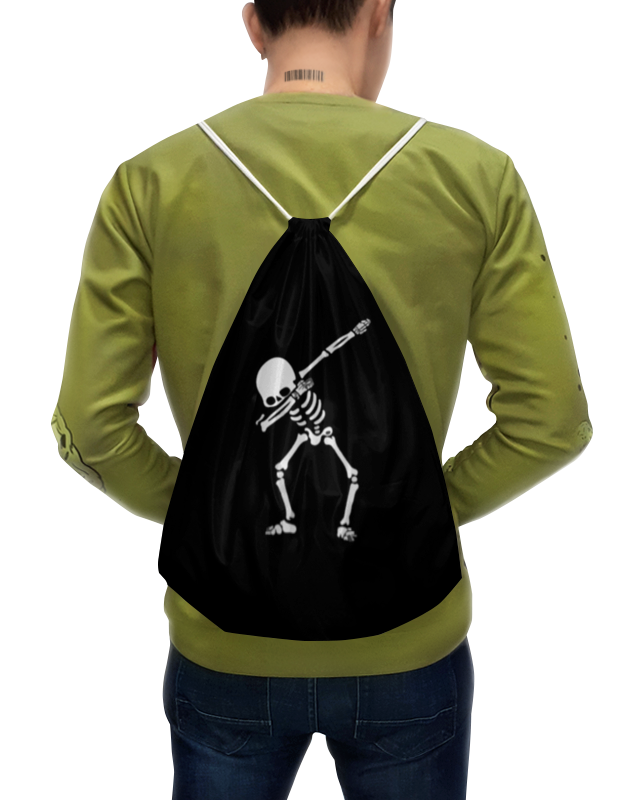 Printio Рюкзак-мешок с полной запечаткой Скелет танцует дэб printio футболка с полной запечаткой для девочек дог танцует дэб