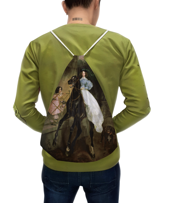 printio футболка классическая всадница картина карла брюллова Printio Рюкзак-мешок с полной запечаткой Всадница (картина карла брюллова)