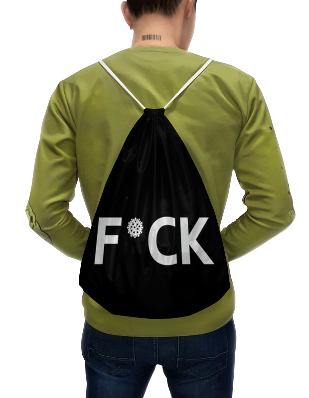 Printio Рюкзак-мешок с полной запечаткой F*ck covid printio футболка с полной запечаткой мужская f ck china occupation