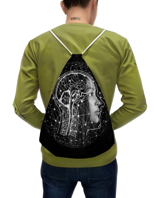 Printio Рюкзак-мешок с полной запечаткой Нейро чб printio футболка с полной запечаткой мужская нейро чб