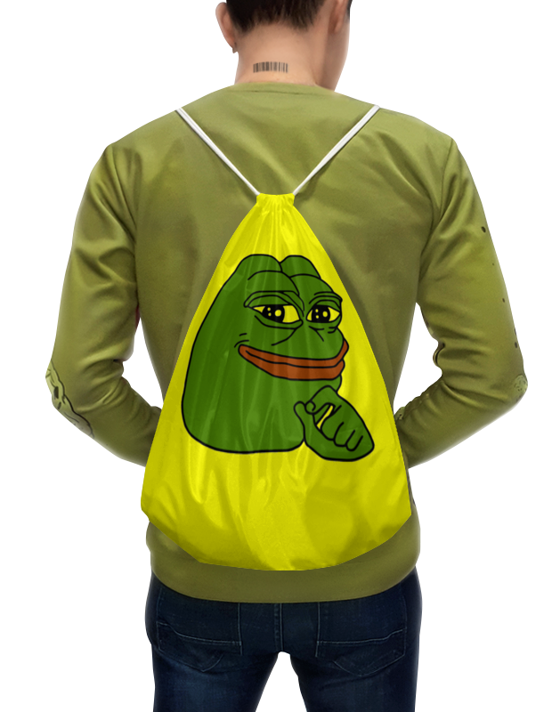 Printio Рюкзак-мешок с полной запечаткой Лягушонок пепе printio футболка с полной запечаткой мужская лягушонок пепе pepe frog