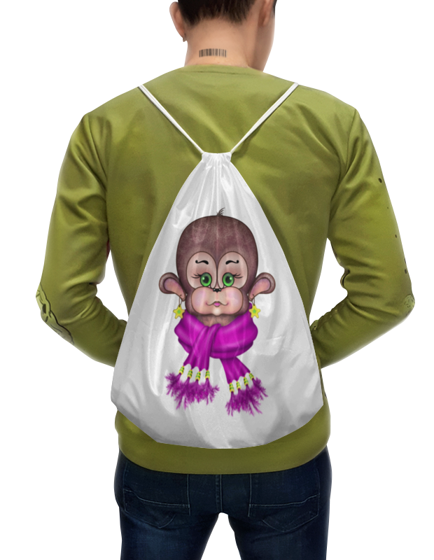 Printio Рюкзак-мешок с полной запечаткой Обезьянка модница printio детские боди обезьянка модница