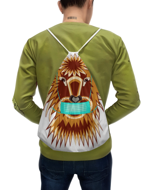 Printio Рюкзак-мешок с полной запечаткой Лев в маске printio рюкзак мешок с полной запечаткой лев с короной