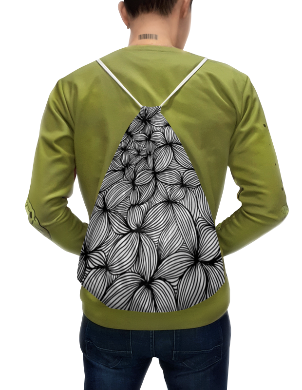 Printio Рюкзак-мешок с полной запечаткой Абстракция черно-белые цветы printio рюкзак мешок с полной запечаткой цветочные узоры